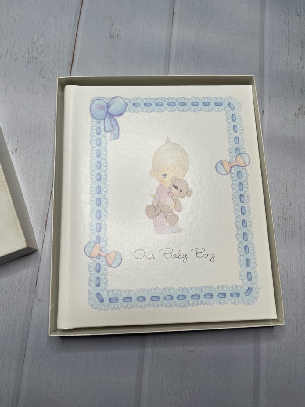 Vintage Precious Moments Baby Book Boy Keepsake 90s Pastel Scrapbook Album - Picture 14 of 14